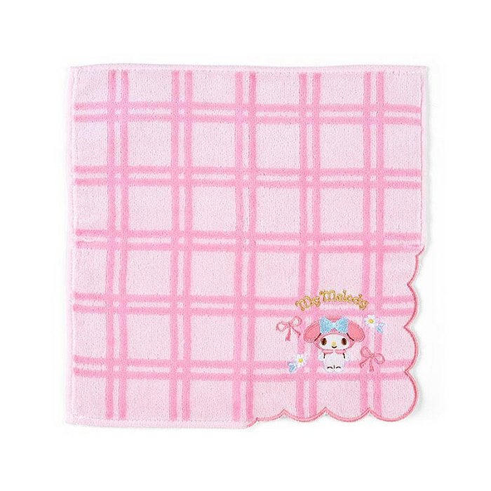 My Melody Scalloped Plaid Small Towel