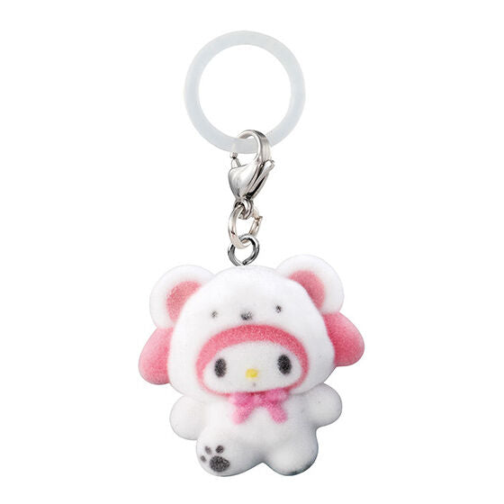 Sanrio Flocked Snow Bear Keychain Gachapon