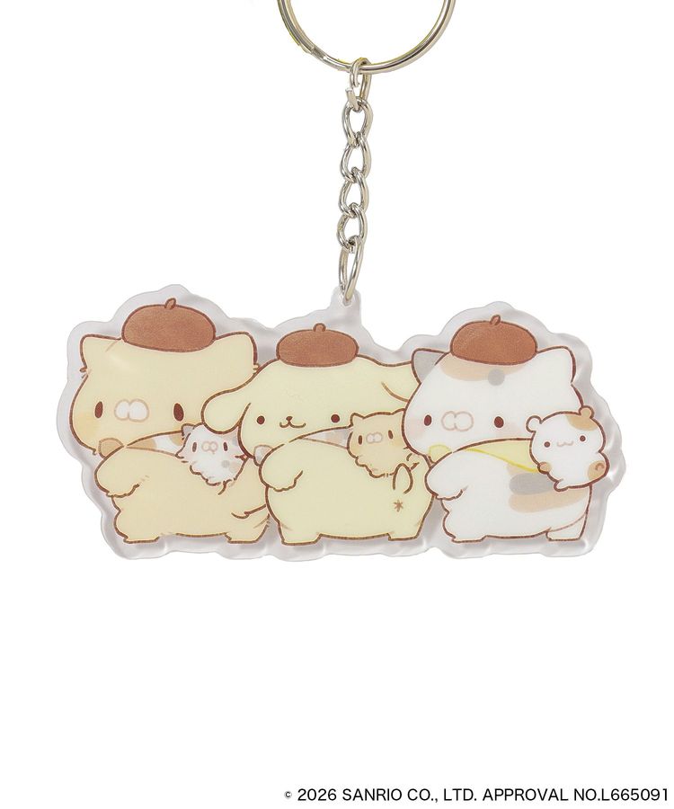 Pompompurin "Tonari no Nyanko x Sanrio" Acrylic Keychain with Tail