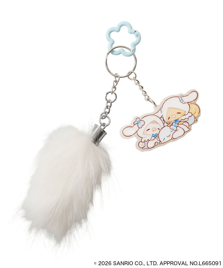 Cinnamoroll "Tonari no Nyanko x Sanrio" Acrylic Keychain with Tail