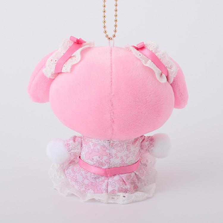 My Melody Textile Flower Clear Mascot Plush