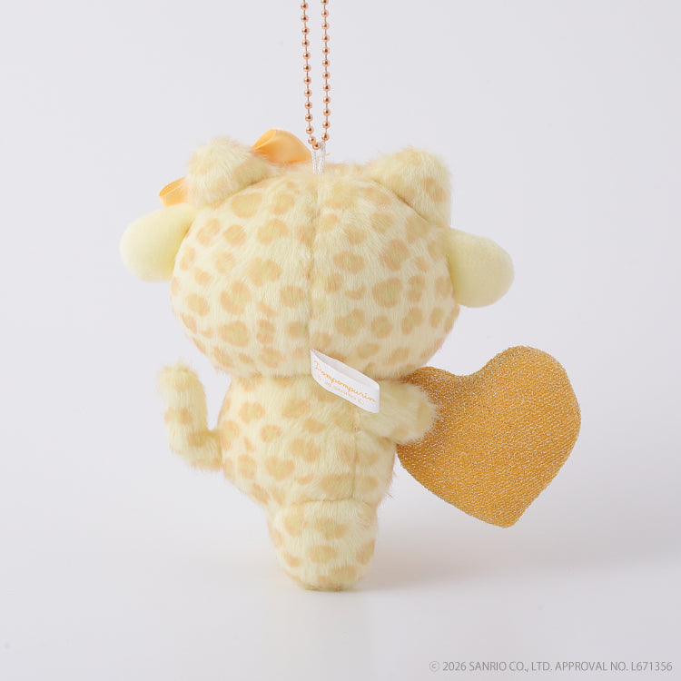 PomPomPurin Leopard Print Heart Mascot Plush