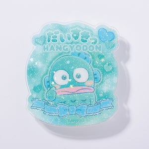 Hangyodon "I Love You Fluffy" Acrylic Clip Badge