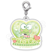 Keroppi "I Love You Fluffy" Acrylic Charm
