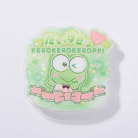 Keroppi "I Love You Fluffy" Acrylic Clip Badge
