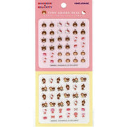 Monchhichi x Hello Kitty 50th Anniversary Mini Clear Sticker [Pink]