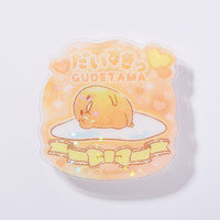 Gudetama "I Love You Fluffy" Acrylic Clip Badge
