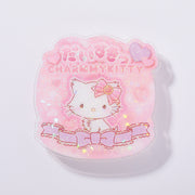 Charmmy Kitty "I Love You Fluffy" Acrylic Clip Badge