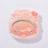 Kirimichan "I Love You Fluffy" Acrylic Clip Badge
