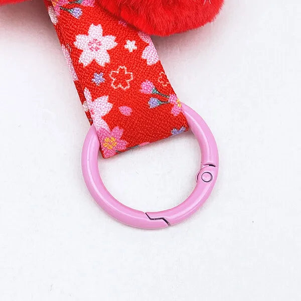 My Melody Sakura Kimono Face Plush Red