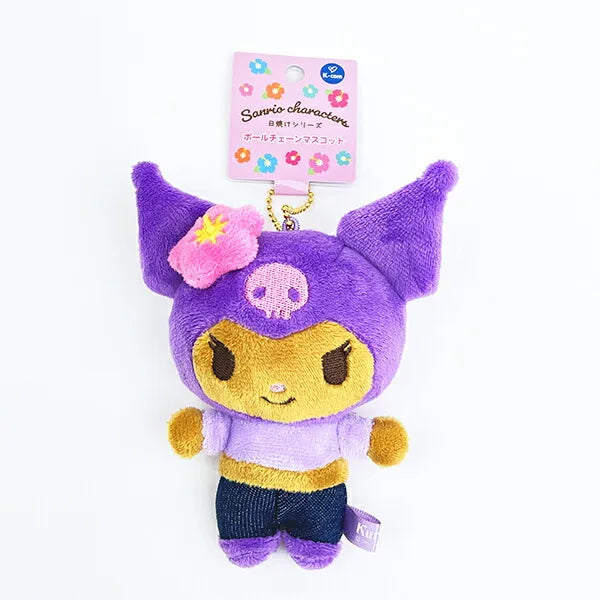 Tan Kuromi Hibiscus Mascot Plush