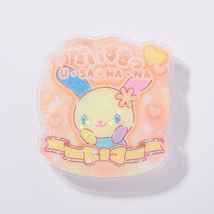 Usahana "I Love You Fluffy" Acrylic Clip Badge