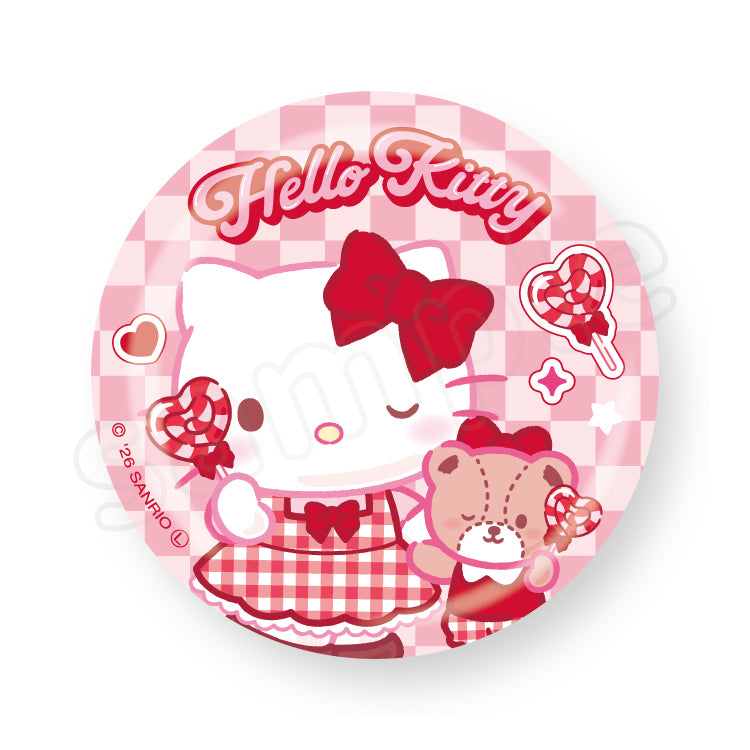 Hello Kitty "Pinky Lollipop" Tin Badge