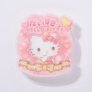 Hello Kitty "I Love You Fluffy" Acrylic Clip Badge