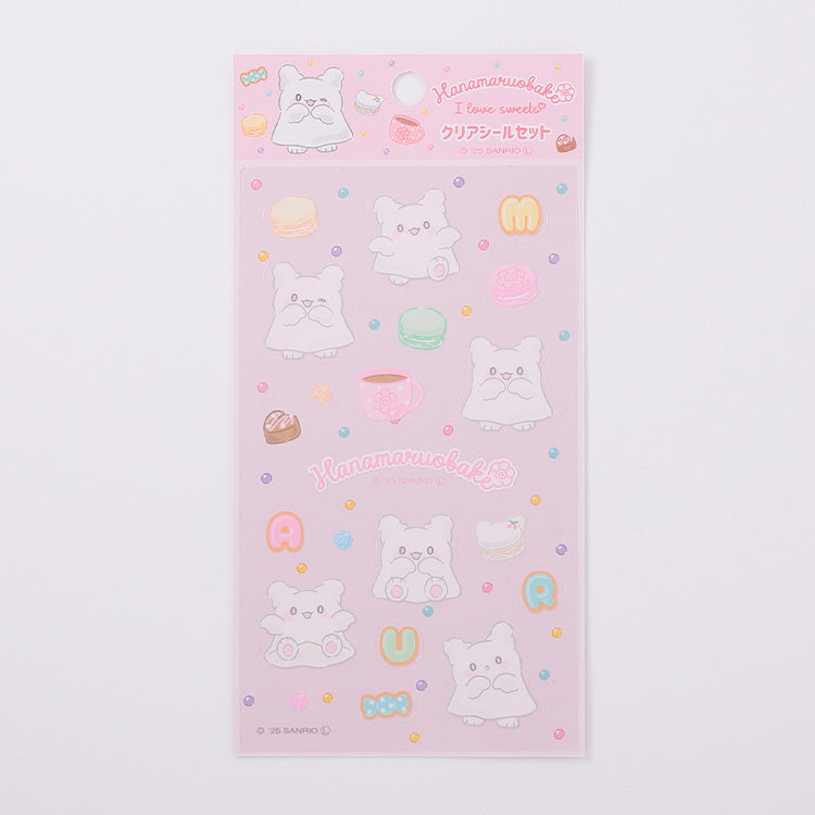 Hanamaruobake "I Love Sweets" Clear Stickers