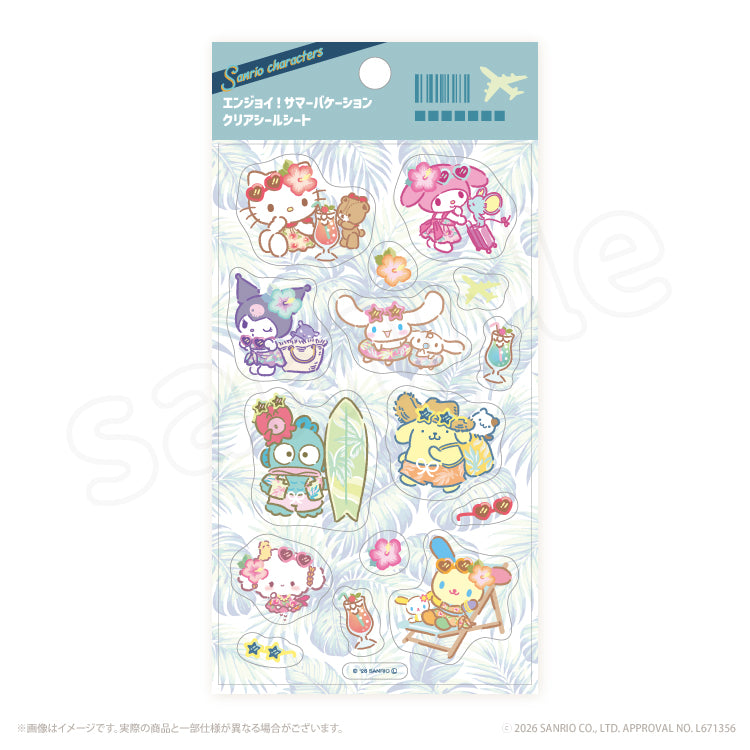 Sanrio Character "Enjoy! Summer Vacation" Sticker