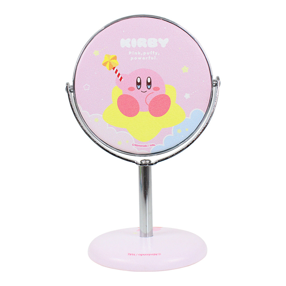 Kirby Mini Pink Round Mirror Stand