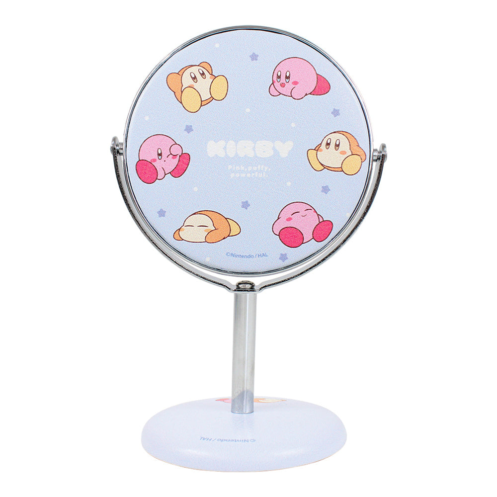 Kirby Mini Blue Round Mirror Stand