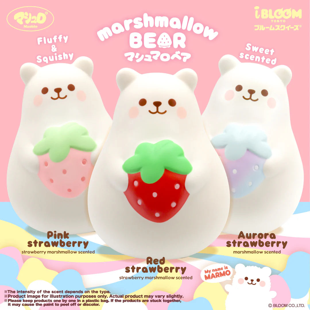iBloom Marmo Strawberry Marshmallow Bear Squishy