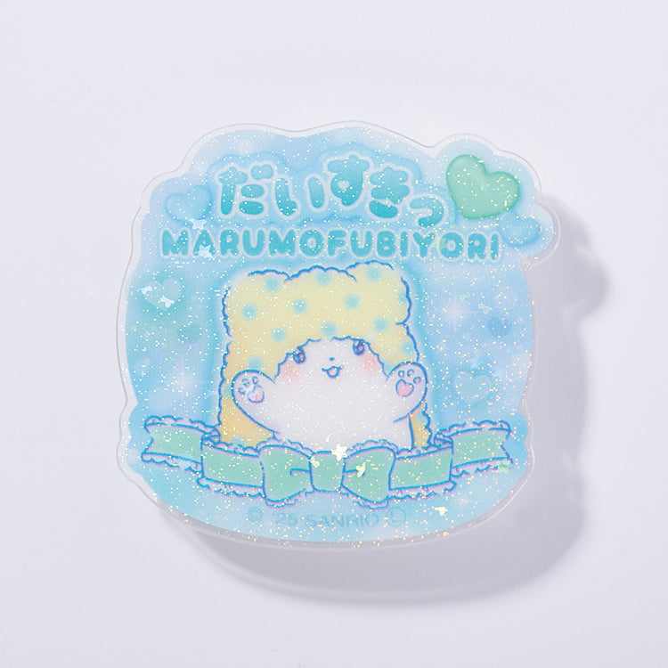 Marumofubiyori "I Love You Fluffy" Acrylic Clip Badge
