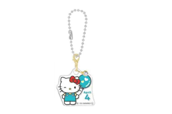 Hello Kitty Birthday Keychain [April]