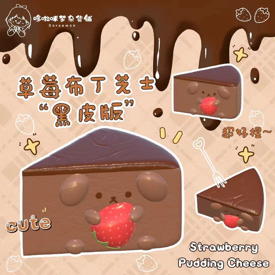 Strawberry Chocolate Pudding Cheesecake Squishy