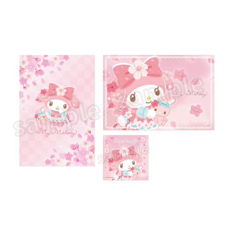 My Melody "Sparkling Cherry Blossom" Postcards (2 Types) & Sticker Set