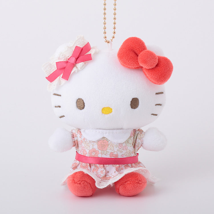 Hello Kitty Textile Flower Clear Mascot Plush