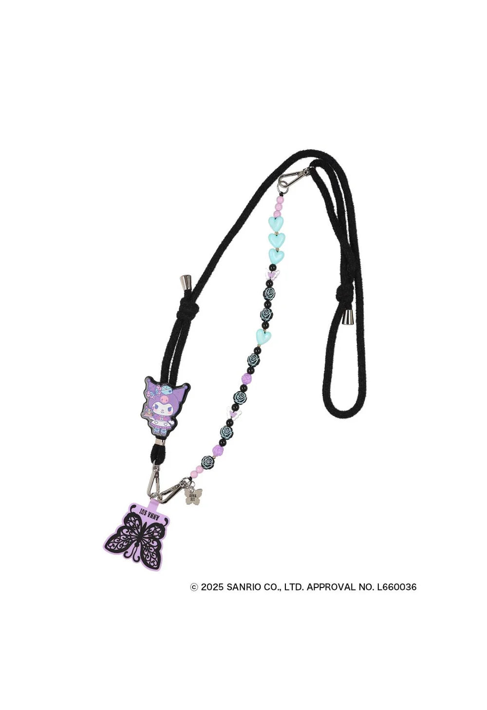 ANNA SUI × MY MELODY & KUROMI Smartphone Strap (Black)