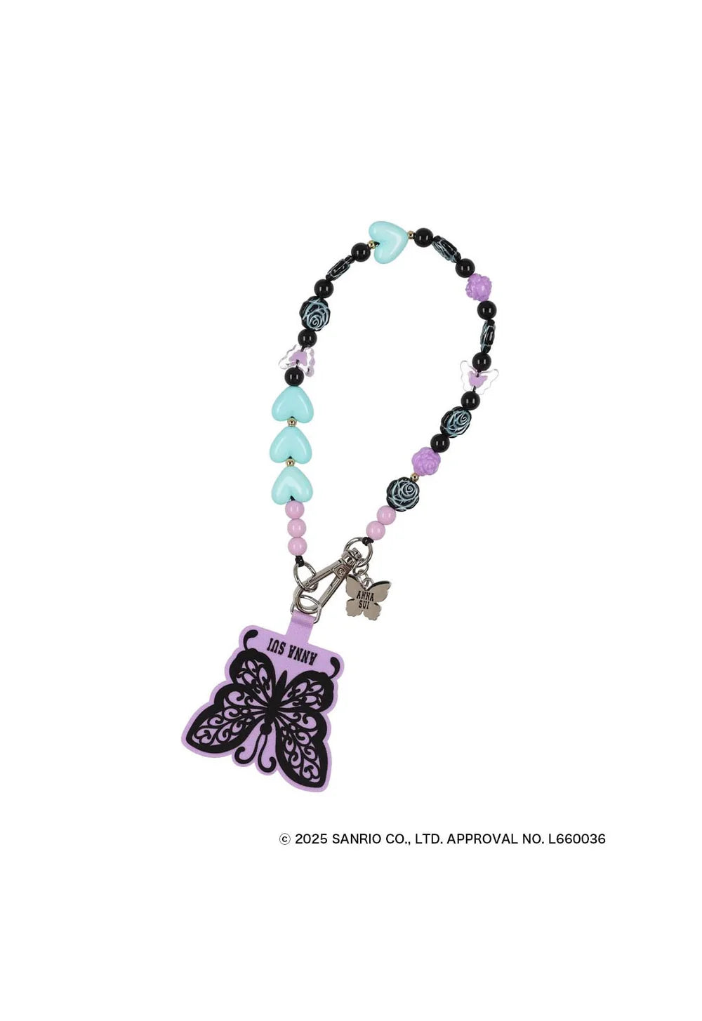ANNA SUI × MY MELODY & KUROMI Smartphone Strap (Black)