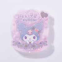Kuromi "I Love You Fluffy" Acrylic Clip Badge
