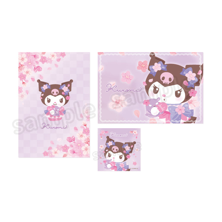 Kuromi "Sparkling Cherry Blossom" Postcards (2 Types) & Sticker Set