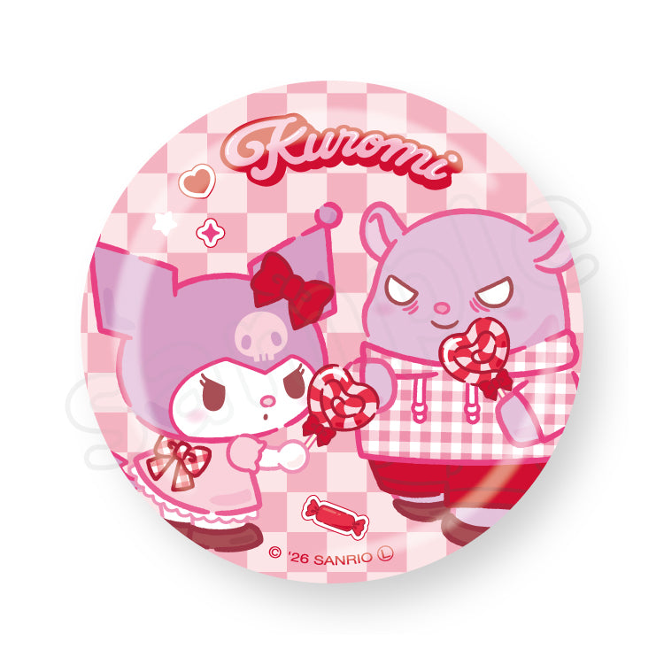 Kuromi "Pinky Lollipop" Tin Badge