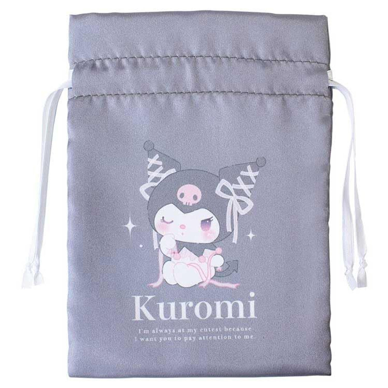 Kuromi "Ballet Core" Satin Drawstring Bag