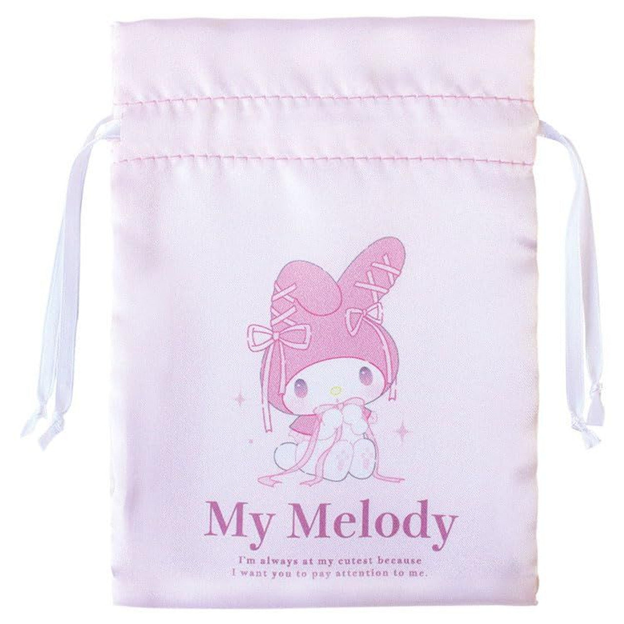 My Melody "Ballet Core" Satin Drawstring Bag