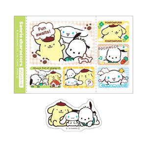 Cinnamoroll & PomPomPurin & Pochacco Purikura Sticker Bag