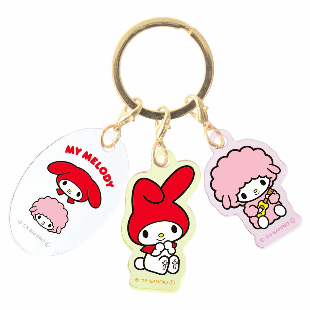 My Melody & My Sweet Piano 3-Charm Keychain