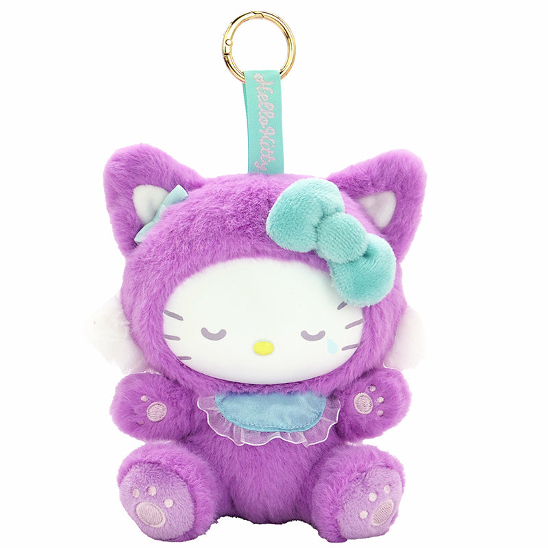 Hello Kitty "Fine Face Cat" Mascot Plush [Purple]