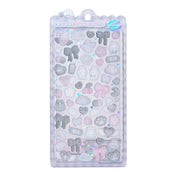 Bunny FuwaFuwa Drop Flocked 3D Sticker [Black Bows]