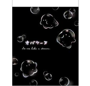Obakenu Black Bubbles Mini Memo Pad