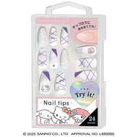 Sanrio Characters Nail Tips [Purple Marble]