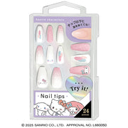 Sanrio Characters Nail Tips [Pink Glitter]