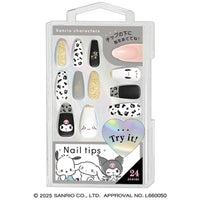 Sanrio Characters Nail Tips [Black Leopard]