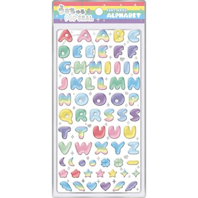 Pop Seal Alphabet Sticker [Multi-color]