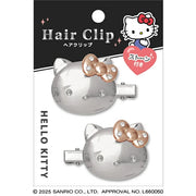 Hello Kitty Metallic Hair Clips [Silver]