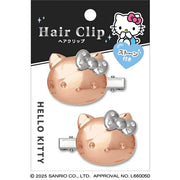 Hello Kitty Metallic Hair Clips [Rose Gold]