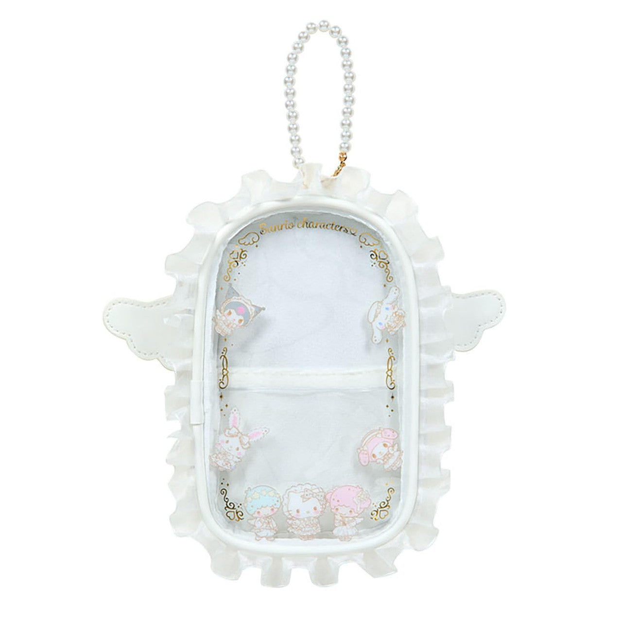 Sanrio Characters Enjoy Idol "Pure White Angel" Ita Pouch Keychain