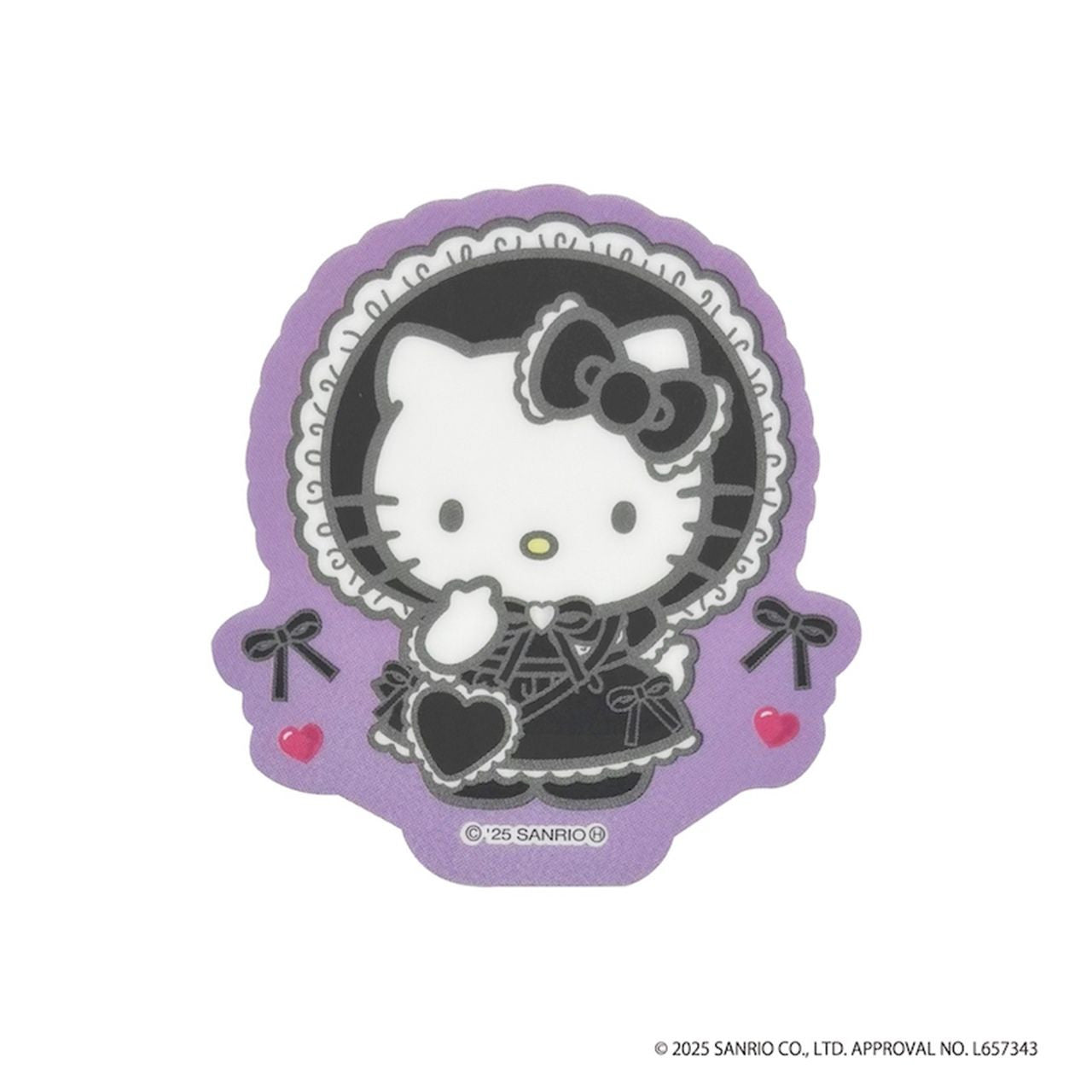 Hello Kitty Lovely Frill Sticker [Black]