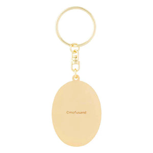 Mofusand Oval Metal Keychain - Chinese
