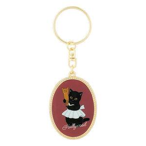 Mofusand Oval Metal Keychain - Hollywood